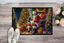 Load image into Gallery viewer, Welsh Springer Spaniel and Santa Claus Doormat