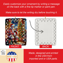 Load image into Gallery viewer, Westie and Santa Claus Porcelain Ornament