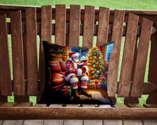 Load image into Gallery viewer, Westie and Santa Claus Throw Pillow - 14x14 Decorative Pillow – Art for Your Home &amp; Patio