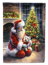 Load image into Gallery viewer, Westie with Santa Garden Flag – Christmas Dog Yard Decor