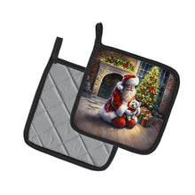 Load image into Gallery viewer, Westie and Santa Claus Pot Holders - Set of 2 Decorative Kitchen Helpers | Made in the USA