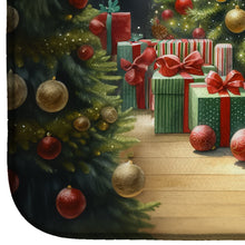 Load image into Gallery viewer, Fox Terrier and Santa Claus Dish Drying Mat