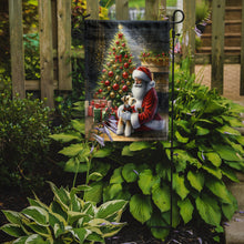 Load image into Gallery viewer, Fox Terrier with Santa Garden Flag – Christmas Dog Yard Decor