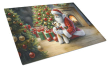 Load image into Gallery viewer, Fox Terrier and Santa Claus Glass Cutting Boards – Durable, Decorative Kitchen Art