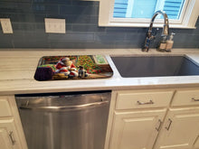 Load image into Gallery viewer, Wirehaired Pointing Griffon and Santa Claus Dish Drying Mat