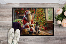 Load image into Gallery viewer, Wirehaired Pointing Griffon and Santa Claus Doormat-24x36 Indoor / Outdoor Rug | Made in USA