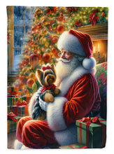 Load image into Gallery viewer, Yorkshire Terrier Yorkie and Santa Claus House Flag