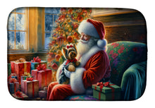 Load image into Gallery viewer, Yorkshire Terrier Yorkie and Santa Claus Dish Drying Mat
