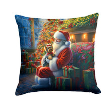 Load image into Gallery viewer, Yorkshire Terrier Yorkie and Santa Claus Throw Pillow