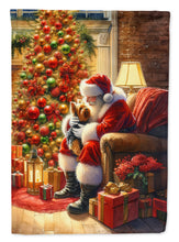Load image into Gallery viewer, Yorkshire Terrier Yorkie with Santa Garden Flag – Christmas Dog Yard Decor
