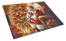 Load image into Gallery viewer, Yorkshire Terrier Yorkie and Santa Claus Glass Cutting Boards – Durable, Decorative Kitchen Art
