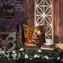 Load image into Gallery viewer, Yorkshire Terrier Yorkie and Santa Claus Throw Pillow - 14x14 Decorative Pillow – Art for Your Home &amp; Patio