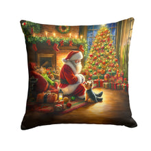 Load image into Gallery viewer, Yorkshire Terrier Yorkie and Santa Claus Throw Pillow