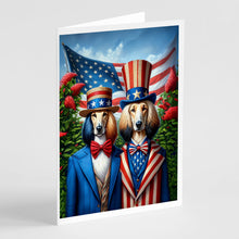 Load image into Gallery viewer, All American Afghan Hound Greeting Cards - Blank Note Cards – 8-Pack of Artist-Designed Cards with Envelopes