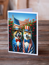 Load image into Gallery viewer, All American Akita Greeting Cards - Blank Note Cards – 8-Pack of Artist-Designed Cards with Envelopes