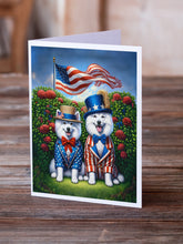 Load image into Gallery viewer, All American American Eskimo Greeting Cards - Blank Note Cards – 8-Pack of Artist-Designed Cards with Envelopes