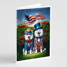 Load image into Gallery viewer, All American American Eskimo Greeting Cards - Blank Note Cards – 8-Pack of Artist-Designed Cards with Envelopes