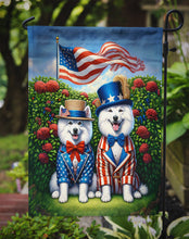 Load image into Gallery viewer, All American American Eskimo Garden Flag –  Dogs with American Flag Background by Caroline’s Treasures