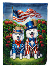 Load image into Gallery viewer, All American American Eskimo Garden Flag –  Dogs with American Flag Background by Caroline’s Treasures