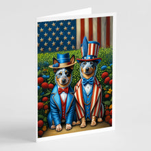 Load image into Gallery viewer, All American Australian Cattle Dog Greeting Cards - Blank Note Cards – 8-Pack of Artist-Designed Cards with Envelopes