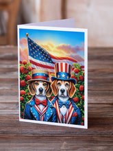 Load image into Gallery viewer, All American Beagle Greeting Cards - Blank Note Cards – 8-Pack of Artist-Designed Cards with Envelopes