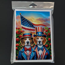 Load image into Gallery viewer, All American Beagle Greeting Cards - Blank Note Cards – 8-Pack of Artist-Designed Cards with Envelopes