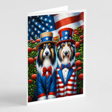 Load image into Gallery viewer, All American Bearded Collie Greeting Cards - Blank Note Cards – 8-Pack of Artist-Designed Cards with Envelopes