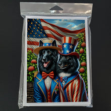 Load image into Gallery viewer, All American Belgian Sheepdog Greeting Cards - Blank Note Cards – 8-Pack of Artist-Designed Cards with Envelopes