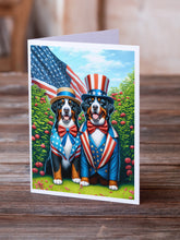 Load image into Gallery viewer, All American Bernese Mountain Dog Greeting Cards - Blank Note Cards – 8-Pack of Artist-Designed Cards with Envelopes