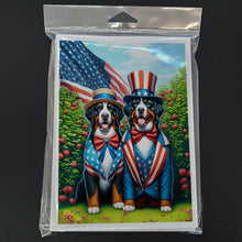 Load image into Gallery viewer, All American Bernese Mountain Dog Greeting Cards - Blank Note Cards – 8-Pack of Artist-Designed Cards with Envelopes