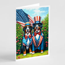 Load image into Gallery viewer, All American Bernese Mountain Dog Greeting Cards - Blank Note Cards – 8-Pack of Artist-Designed Cards with Envelopes