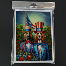 Load image into Gallery viewer, All American Bloodhound Greeting Cards - Blank Note Cards – 8-Pack of Artist-Designed Cards with Envelopes