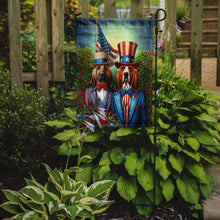 Load image into Gallery viewer, All American Bloodhound Garden Flag –  Dogs with American Flag Background by Caroline’s Treasures