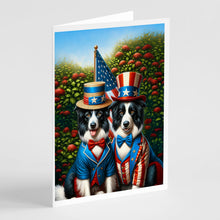 Load image into Gallery viewer, All American Border Collie Greeting Cards - Blank Note Cards – 8-Pack of Artist-Designed Cards with Envelopes