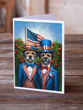 Load image into Gallery viewer, All American Border Terrier Greeting Cards - Blank Note Cards – 8-Pack of Artist-Designed Cards with Envelopes