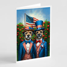 Load image into Gallery viewer, All American Border Terrier Greeting Cards - Blank Note Cards – 8-Pack of Artist-Designed Cards with Envelopes