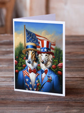 Load image into Gallery viewer, All American Borzoi Greeting Cards - Blank Note Cards – 8-Pack of Artist-Designed Cards with Envelopes