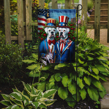 Load image into Gallery viewer, All American White Boxer Garden Flag –  Dogs with American Flag Background by Caroline’s Treasures