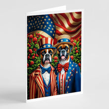 Load image into Gallery viewer, All American Boxer Greeting Cards - Blank Note Cards – 8-Pack of Artist-Designed Cards with Envelopes
