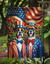 Load image into Gallery viewer, All American Boxer Garden Flag –  Dogs with American Flag Background by Caroline’s Treasures