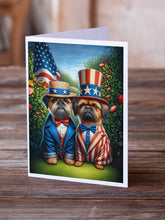 Load image into Gallery viewer, All American Brussels Griffon Greeting Cards - Blank Note Cards – 8-Pack of Artist-Designed Cards with Envelopes