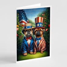 Load image into Gallery viewer, All American Brussels Griffon Greeting Cards - Blank Note Cards – 8-Pack of Artist-Designed Cards with Envelopes