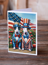 Load image into Gallery viewer, All American Bull Terrier Greeting Cards - Blank Note Cards – 8-Pack of Artist-Designed Cards with Envelopes