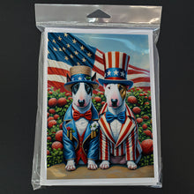 Load image into Gallery viewer, All American Bull Terrier Greeting Cards - Blank Note Cards – 8-Pack of Artist-Designed Cards with Envelopes