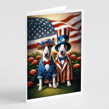 Load image into Gallery viewer, All American Bull Terrier Greeting Cards - Blank Note Cards – 8-Pack of Artist-Designed Cards with Envelopes
