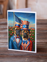 Load image into Gallery viewer, All American Bullmastiff Greeting Cards - Blank Note Cards – 8-Pack of Artist-Designed Cards with Envelopes