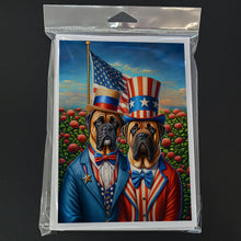 Load image into Gallery viewer, All American Bullmastiff Greeting Cards - Blank Note Cards – 8-Pack of Artist-Designed Cards with Envelopes