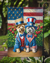 Load image into Gallery viewer, All American Cairn Terrier Garden Flag –  Dogs with American Flag Background by Caroline’s Treasures