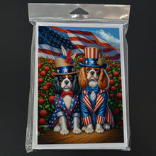 Load image into Gallery viewer, All American Cavalier Spaniel Greeting Cards - Blank Note Cards – 8-Pack of Artist-Designed Cards with Envelopes
