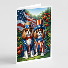 Load image into Gallery viewer, All American Cavalier Spaniel Greeting Cards - Blank Note Cards – 8-Pack of Artist-Designed Cards with Envelopes